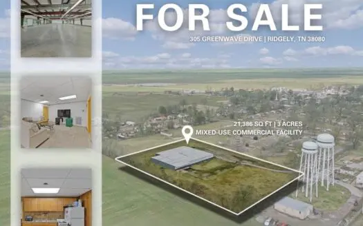 Mixed-Use Industrial Building for Sale in Ridgely, TN