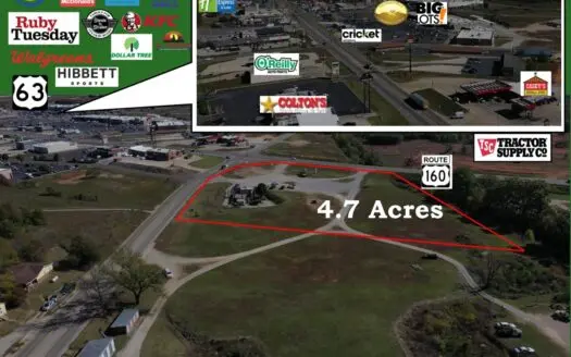 Prime 4.7 Acres Commercial Property West Plains Retail Area