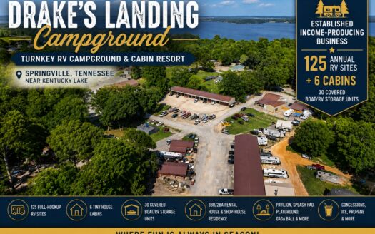 Turnkey 125-Site RV Campground for Sale Near Kentucky Lake in TN