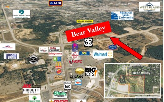 Commercial Land in West Plains MO – 5 Acre Lots Bear Valley