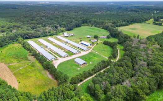 66-Acre Active Broiler Farm: 4 Updated Houses & Expansion Land